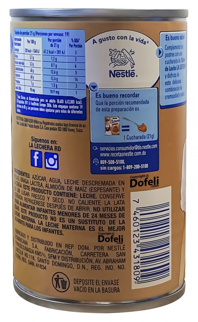 Nestlé dulce de leche from Dominican Republic, ready to eat and rich in flavor.